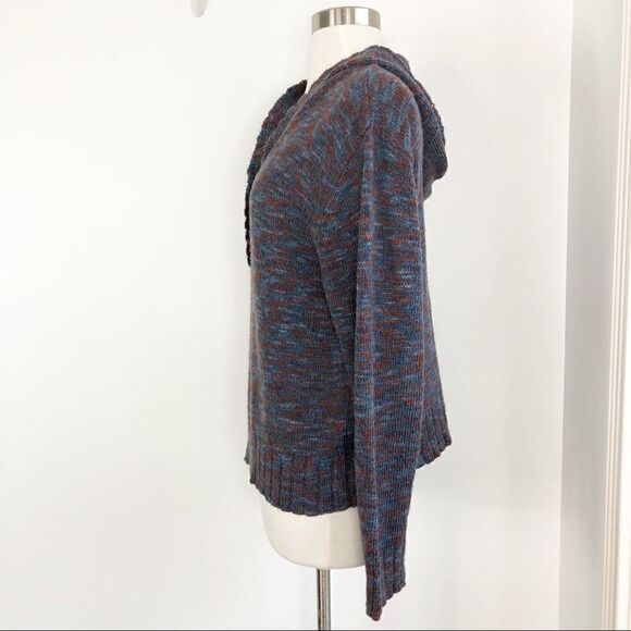 Woolrich Pullover Knitted Hooded Sweater Cotton Blend Women Size Medium M - Picture 2 of 8